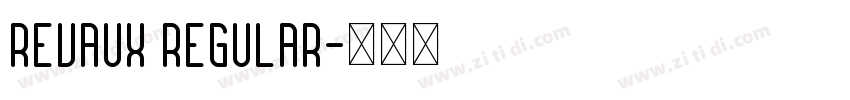 Revaux Regular字体转换